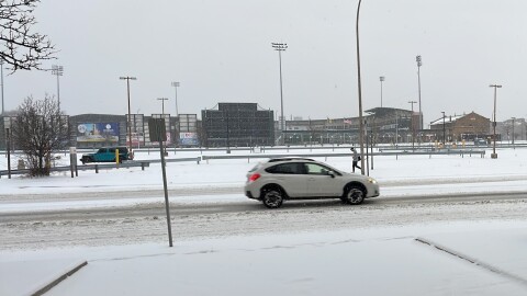 Snow-covered streets are making driving a little trickier than usual on Friday, Dec. 26, 2025.