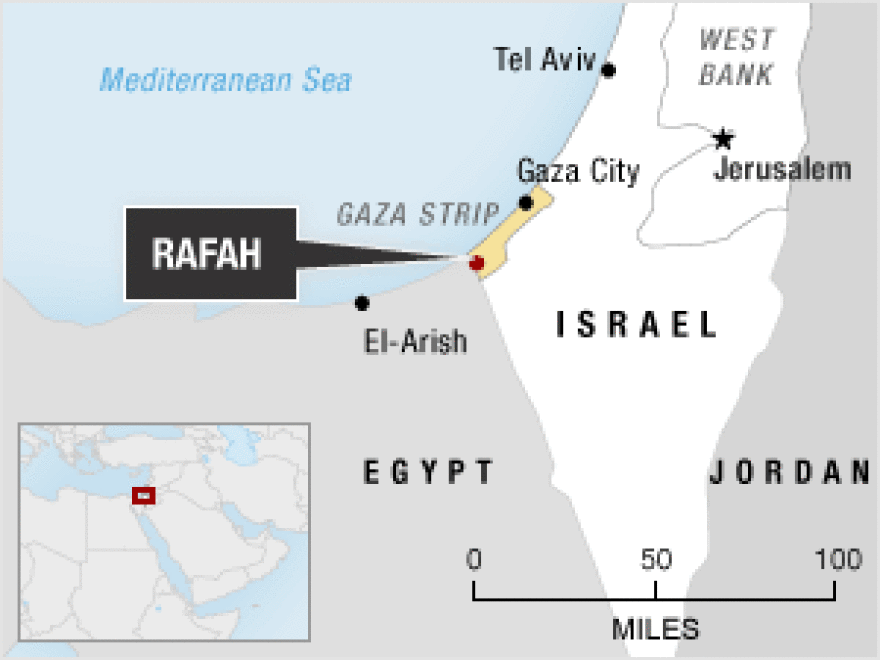 Map of the Egypt-Gaza Border