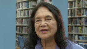 The late labor leader Dolores Huerta, from a 2011 interview with AZPM. Huerta was visiting Sunnyside High School in Tucson, where she spoke to students about political engagement and the importance of peaceful protest.