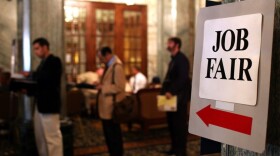 A job fair in San Francisco last month.