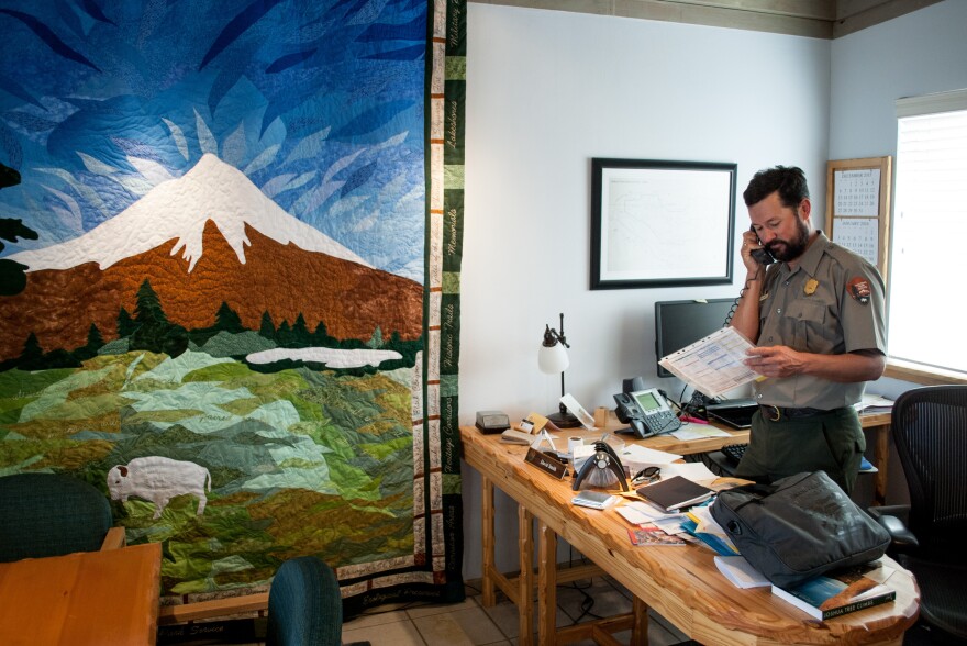 The office of Joshua Tree National Park Superintendent David Smith sits on an active fault line. The building hasn't been retrofitted for seismic activity, though, because there's no money for it. "There are higher priorities," Smith says.