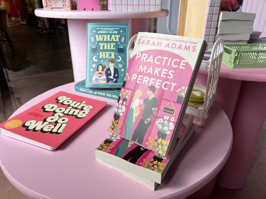 Blush Bookstore focuses on contemporary romance novels but also stocks book-themed clothing, scented candles and journaling supplies.