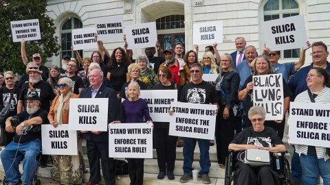Appalachian policy groups, coal miners and family members rallied in Washington D.C. on Wednesday.