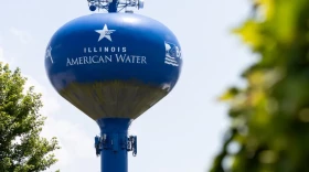 An Illinois American Water tower pictured in Bolingbrook.