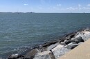 The Chesapeake Bay as seen from Fort Monroe in Hampton. (Image: Katherine Hafner)