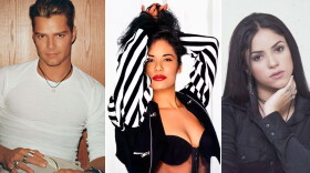 (From left) Ricky Martin, Selena and Shakira.