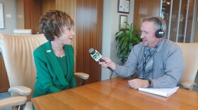 Judy Genshaft talks with WUSF's Mark Schreiner about her 19 years as USF System President in April. 
