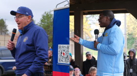 Wisconsin Gubernatorial Candidates Tom Tiffany and David Crowley campaign in Rhinelander the week of October 26.