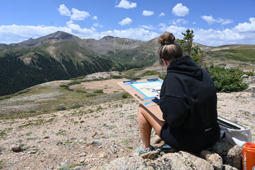 Jamie Wall paints a watercolor piece ahead of her show at Snowmass Village’s Plein Air Festival and Art Sale this weekend.