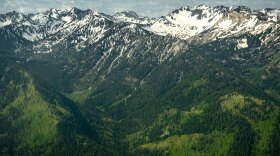 An aerial photograph of Days Fork, Silver Fork and Cardiff Fork Canyons. Portions of them are currently protected under the Roadless Area Conservation Rule.