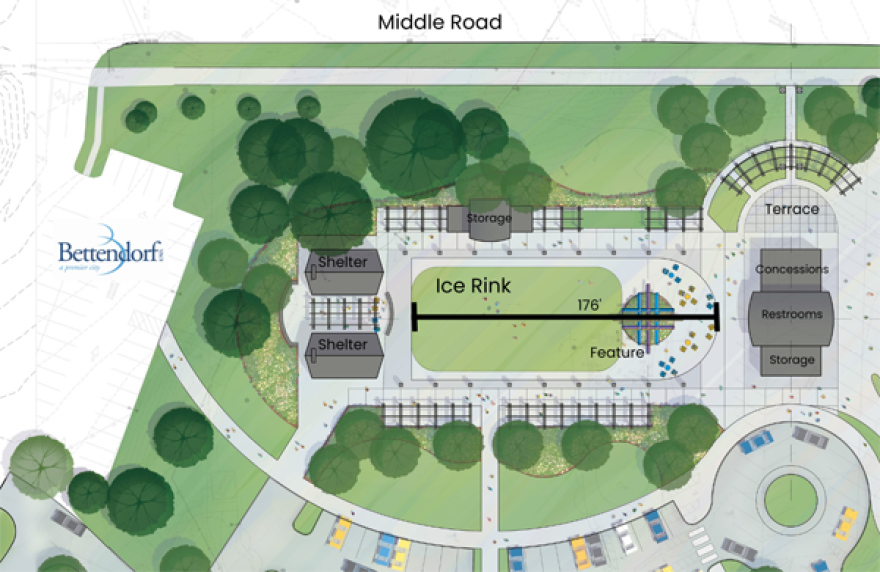 the proposed new ice rink in Bettendorf