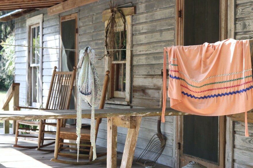 The front porch of a tenant house at Marjorie Kinnan Rawlings Historic State Park is seen Saturday, April 15, 2023.