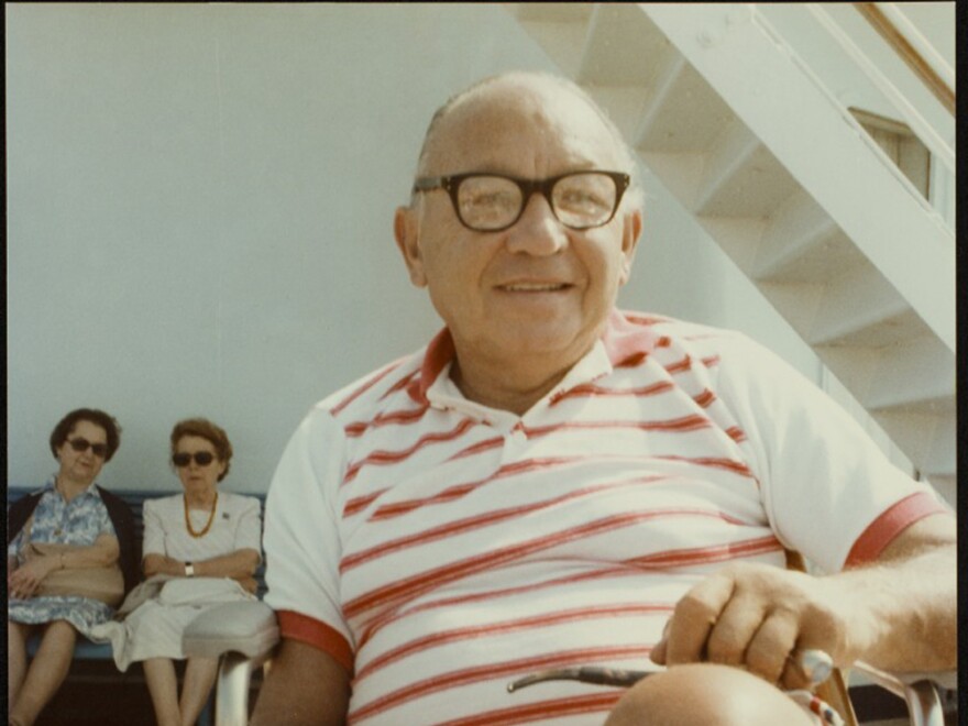 The last photo of Leon Klinghoffer, taken on the cruise ship Achille Lauro in 1985. He was killed there during a hijacking.