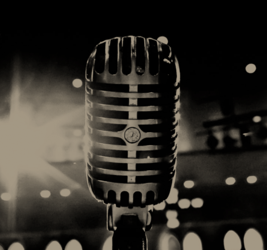 Microphone in Tennessee Songwriters Week graphic