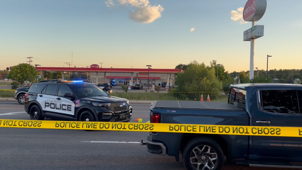 Little Rock Police respond to the scene of a shooting at the Circle K gas station at the corner of University Avenue and Colonel Glenn Road on Thursday, Oct. 15, 2026.
