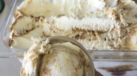 An option for Wild Scoops ice cream is to have birch syrup glazed over it (Photo by Daysha Eaton)