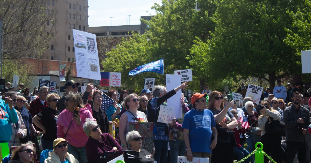 Thousands of protesters gather in downtown Oklahoma City for third 'No Kings' protest