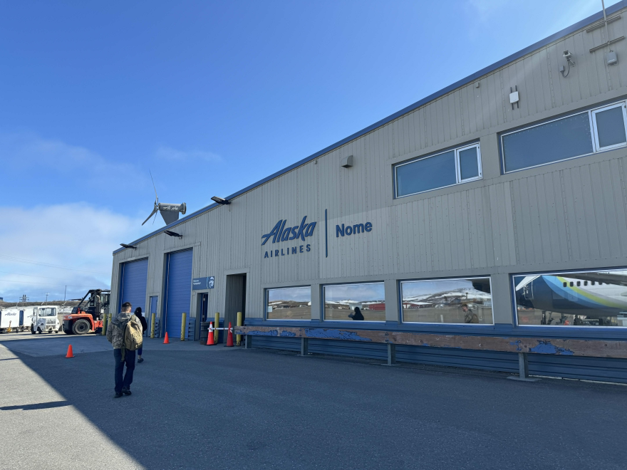 The Alaska Airlines terminal at Nome Airport.
