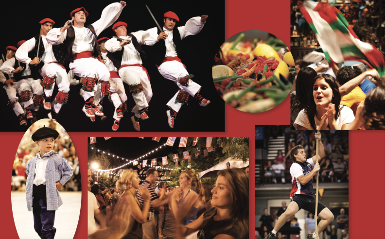 Photos from the book cover of Jaialdi: A Celebration of Basque Culture.