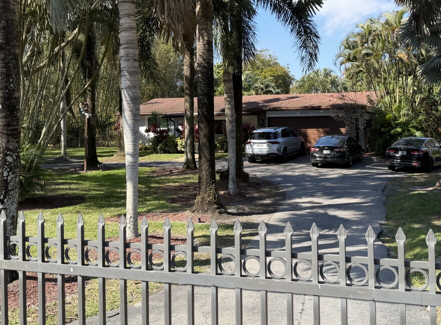 The residence in Southwest Ranches raided by the FBI on Wednesday.