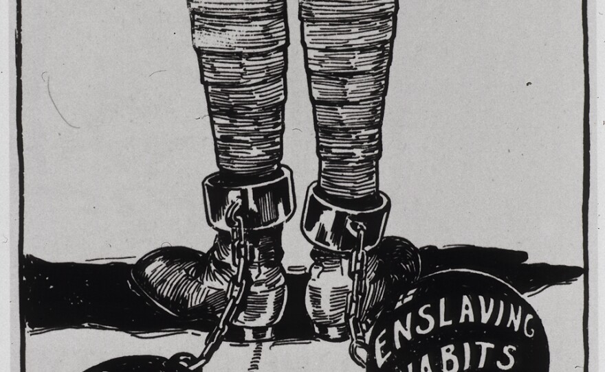 A poster from 1918 produced During the First World War. A tension had developed between "social hygiene" reformers, who condemned illicit sexual behavior and emphasized education as the key to fighting venereal diseases, and more pragmatic medical officers who promoted prophylactic stations for the treatment of venereal diseases on military bases.