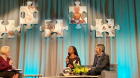 State Health Commissioner Kris Box discusses infant mortality with Dr. Nzinga Harrison and Dr. Dipesh Navsaria at the Labor of Love Summit Dec. 11.