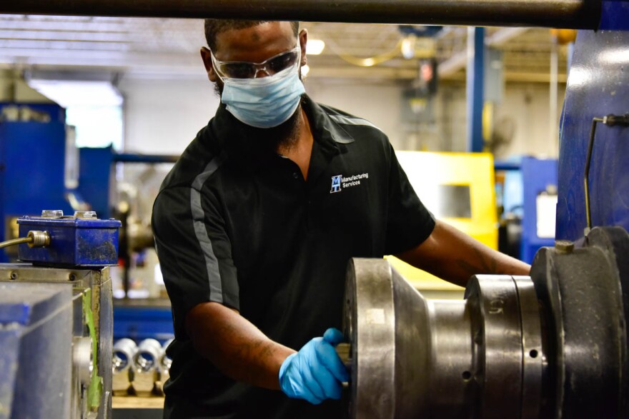 A manufacturing worker in South Bend. Advanced manufacturing is one of the career paths workers can get a loan to receive short-term training in.
