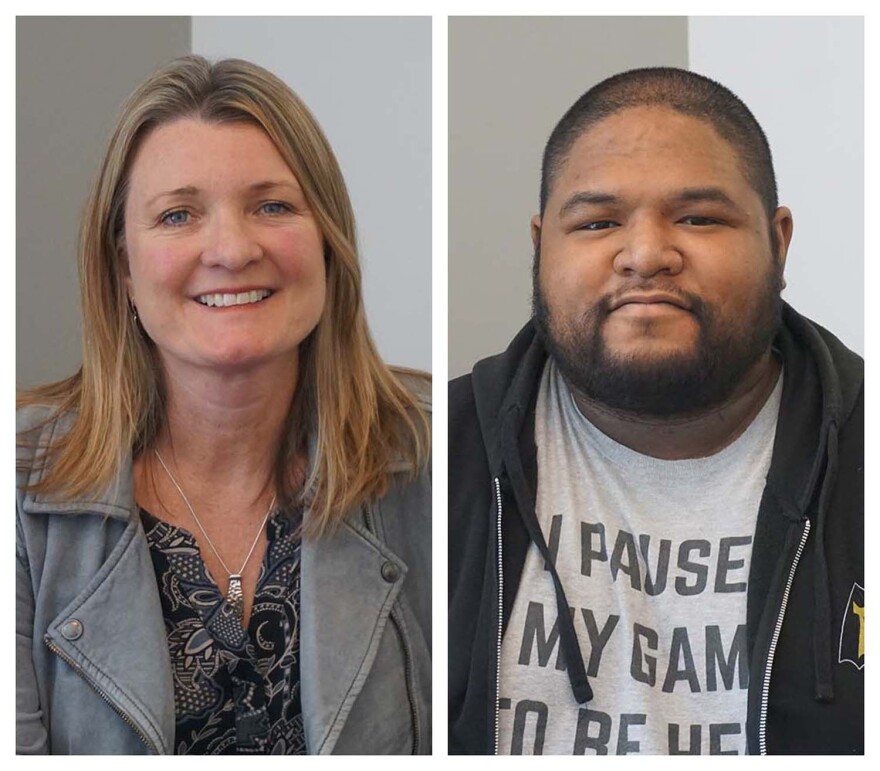 Jadee Lauer (at left) and Victor Tenn joined Wednesday's talk show to discuss the Excel Center in St. Louis 