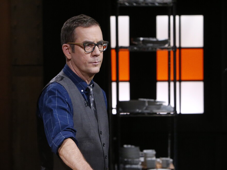 Ted Allen on <em>Chopped.</em>