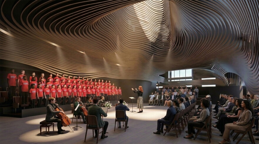 The Music Academy of the West's new downtown Santa Barbara education center will feature a public performance space.