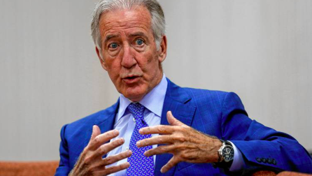 Massachusetts U.S. Rep. Richard Neal speaking at the Daily Hampshire Gazette in 2018.