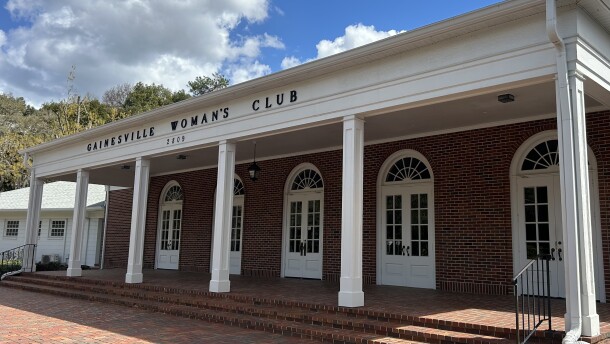 Club members have funded and built two clubhouses over the years: the first in 1921 and the current colonial-style building completed in 1961. Located on five acres along West University Avenue, the clubhouse continues to host a wide range of community events. (Sabrina Cruz/WUFT News)