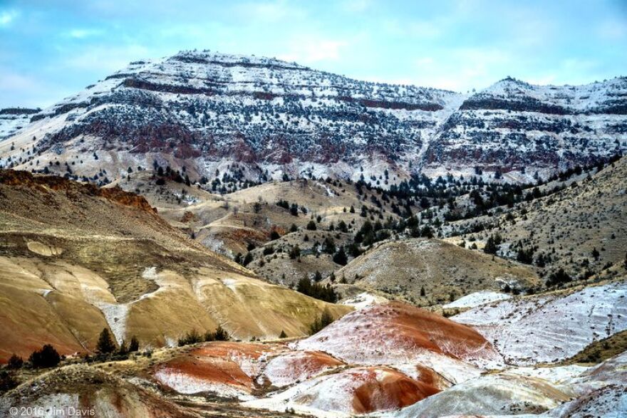 Snow dusts Sutton Mountain near Mitchell, Ore., in an undated file photo.