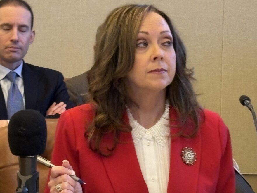 State Auditor and Inspector Cindy Byrd reviews numbers during a Friday meeting of the Board of Equalization at the Capitol. Editor’s note: This story is part of Oklahoma Voice’s end-of-year series that provides updates to some stories that captured the interest of Oklahomans in 2025.