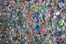 Bales of aluminum cans await shipment to the highest bidder at the Garden Isle Disposal headquarters in Nawiliwili on Kauaʻi.