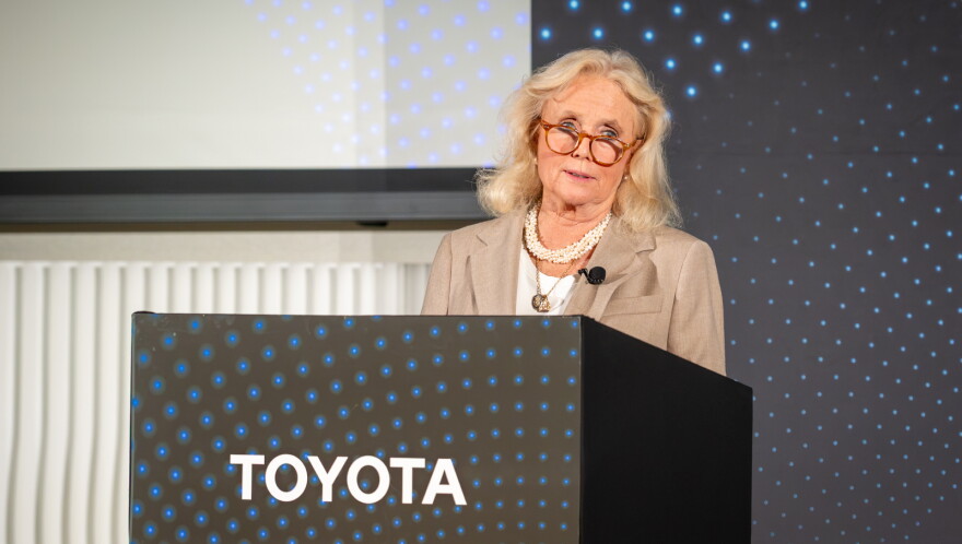 Congresswoman Debbie Dingell (D-MI 6) speaks at the unveiling of Toyota's new battery research facility in York Township, MI on October 1, 2026