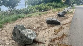 Pictured: Boulders near the Estate Prosperity beach