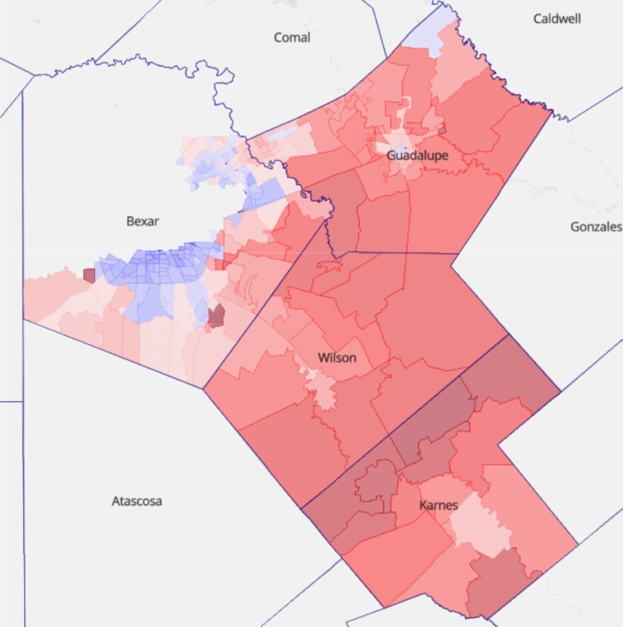 Redistricting turned Texas’ 35th Congressional District into a district Trump would have carried by more than 10 percentage points.