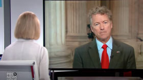 Kentucky Senator Rand Paul appears on 'PBS News Hour' Monday evening.