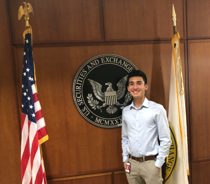 Nicholas Mesa is interning at the United States Securities and Exchange Commission as part of the Summer Youth Internship Program.