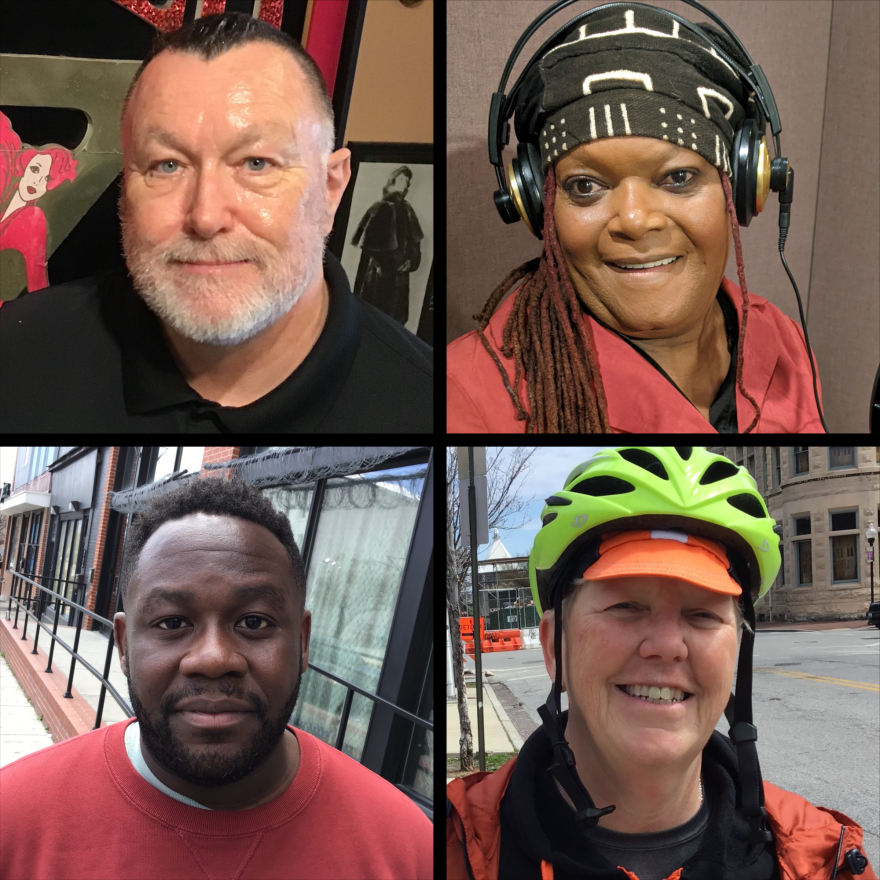 Clockwise from upper left: Neal Foore, Monica Stevens Yorkman, Misty Letts, and Rahseed Green (photo credit: Aaron Henkin / WYPR)