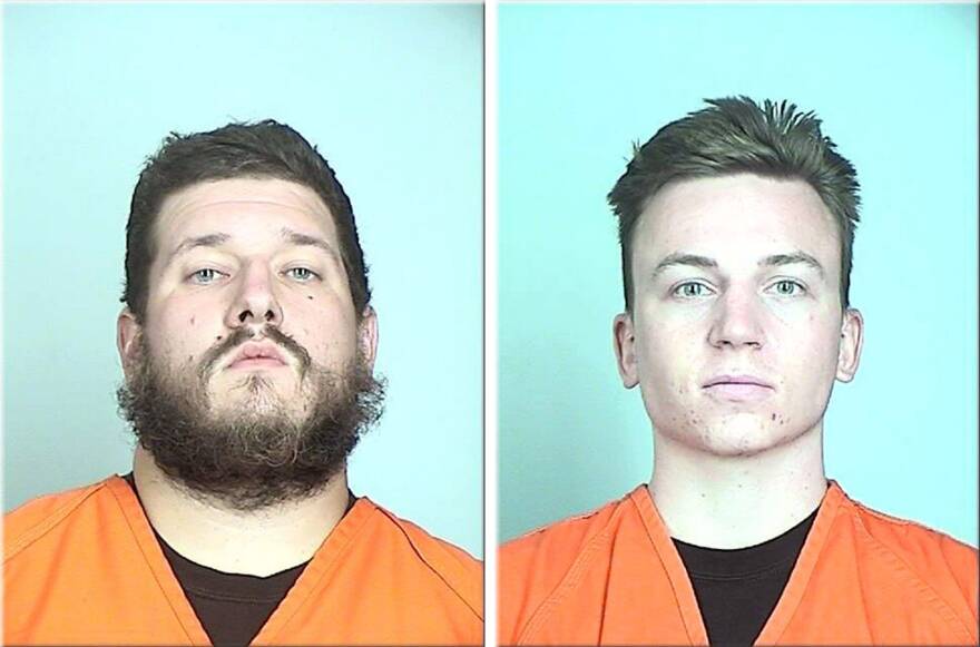 Michael Solomon, 30, of New Brighton (left) and Benjamin Teeter, 22, of Hampstead, N.C. (right) have been charged by the Justice Department with conspiring and attempting to provide material support to Hamas, a designated foreign terrorist organization.