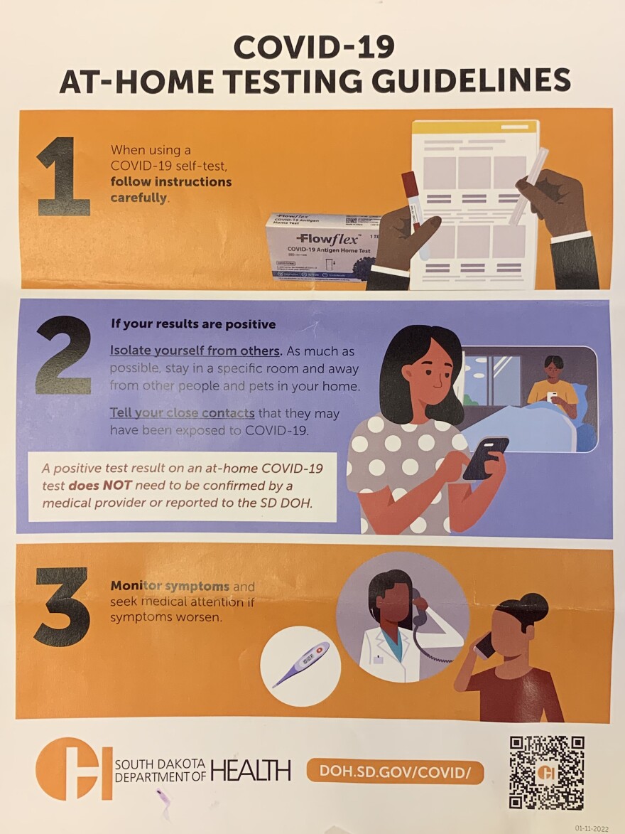 At-home COVID-19 testing guidelines from the South Dakota Department of Health