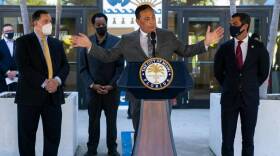 City of Miami's incoming police chief Art Acevedo speaks during a press conference at Miami City Hall in Coconut Grove, Florida on Monday, March 15, 2021.