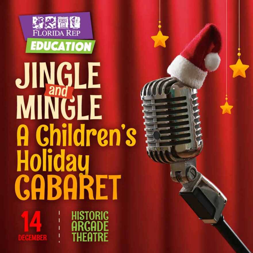 Florida Repertory Theatre Graphic for 'Jingle & Mingle: A Children's Holiday Cabaret'