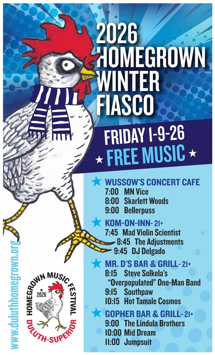 Poster and band run-down for the Homegrown Winter Fiasco