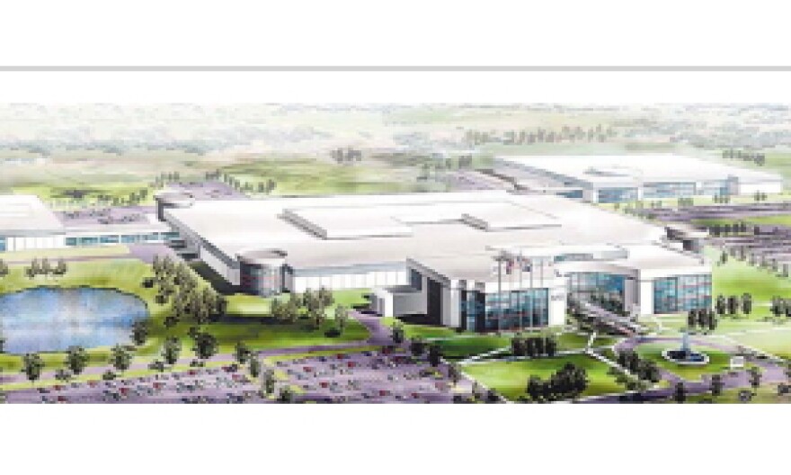 Artist's conception of the planned $500 million defense plant. Click on this image for a larger view.