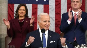 President Joe Biden delivers the State of the Union address to a joint session of Congress at the U.S. Capitol, Tuesday, Feb. 7, 2023. (Jacquelyn Martin/AP/Pool)