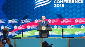 Vice President Mike Pence spoke to hundreds of people in Hollywood on Friday at the Israeli-American Council National Conference. 