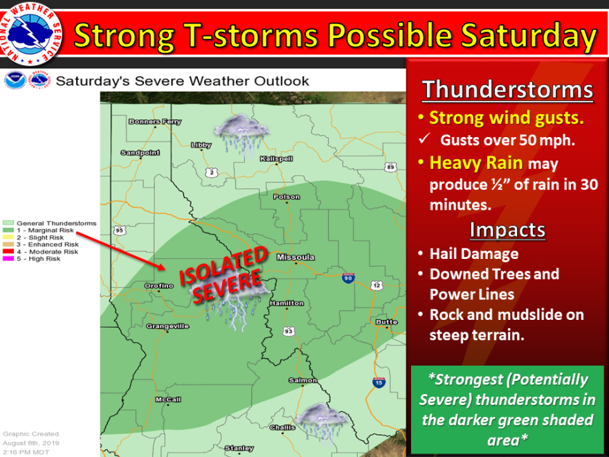 Saturday's severe weather outlook